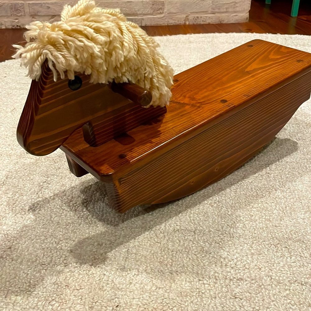 Wooden rocking horse